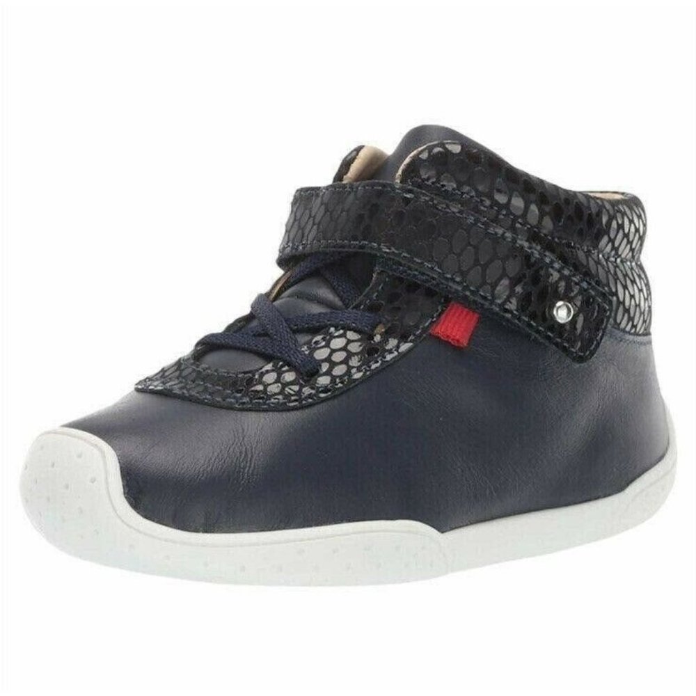 Marc Joseph New York Baby Unisex Hightop Navy With Snake Trim Size 8 New